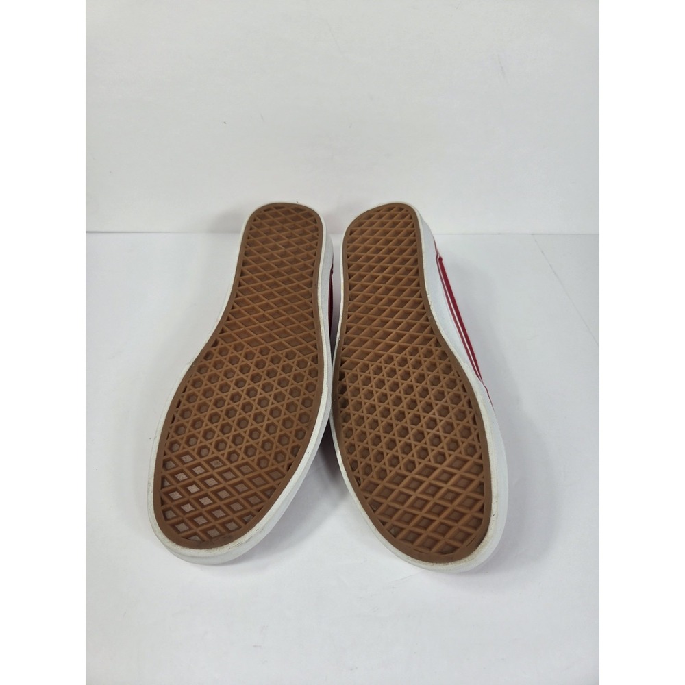 Vtg Y2k VANS Old Skool Red/White Low Top Lace-Up Casual Solid Sneakers Men 10 - Picture 7 of 9